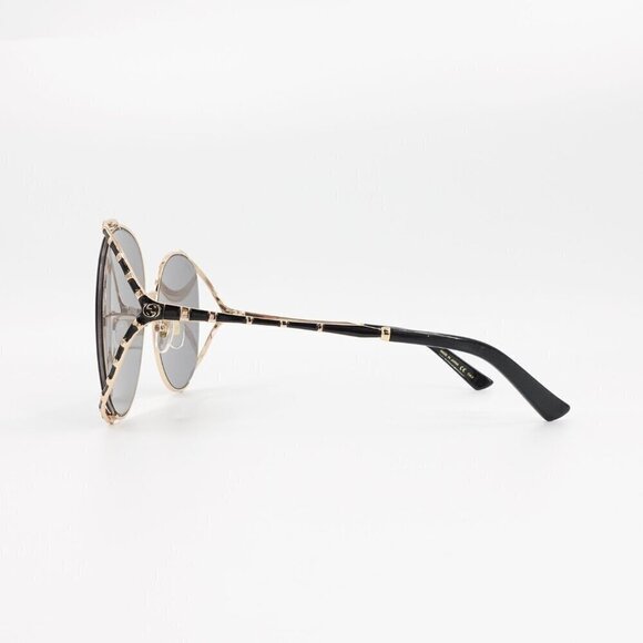Gucci GG0595 Round Sunglasses Black Gray OS - Picture 16 of 16